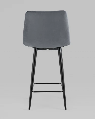 Стул полубарный Stool Group Джанго велюр тёмно-серый высота сиденья 60 см УТ000035296