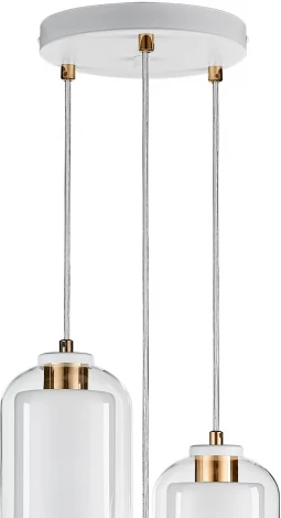 Подвесной светильник 33 ИДЕИ PND105.03.01FG.001.WH-M16WT (220V, на проводе, круглые)