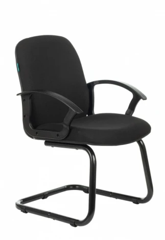 Кресло Бюрократ CH-808-LOW-V черный 3C11 низк.спин. полозья металл черный