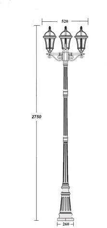Наземный фонарь Oasis Light ROMA S 95210SB 18 Bl