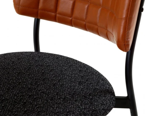 Обеденный стул Youdi ОГОГО Обстановочка! (Рогожка,Экокожа/Коричневый,Серый) арт.930820