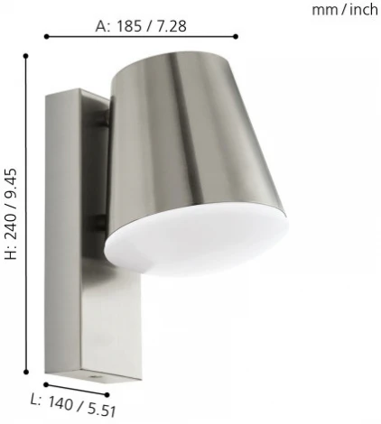 Настенный светильник уличный Eglo Caldiero-c 97484