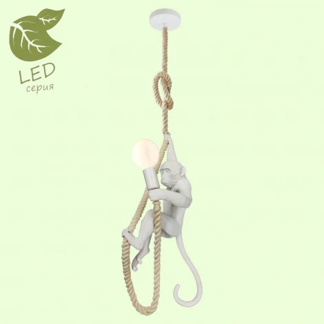 Подвесной светильник Lussole Loft Hicksville GRLSP-9993 (220V, на проводе, обезьяна, IP21)