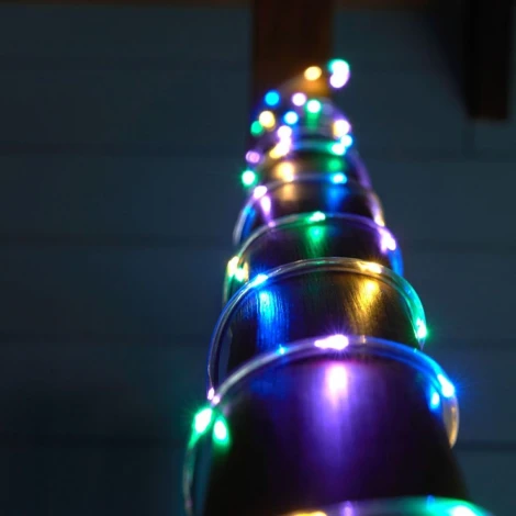 Светодиодная гирлянда линейная Мини Дюралайт мультиколор с контроллером 15м c питанием от сети 220V Feron CL587 51462