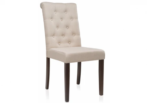 Обеденный стул Woodville Amelia dark walnut / fabric cream 11017