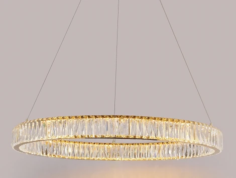 Подвесной светильник Newport 8240 8240/80 gold (LED, 220V, хрусталь, на тросе, кольцо)