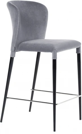 Стул полубарный Albert, бархат светло-серый 26 /опора конус Top Concept ALBERT 78293