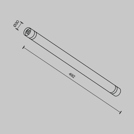 Трековый светильник модульный низковольтный LED 7W 24V Maytoni Larc C148CL-L500-7W3K-B