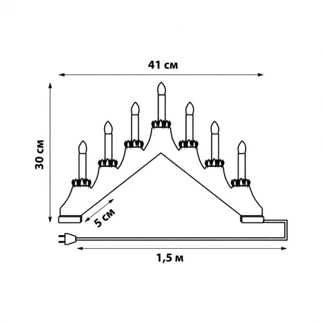 Световая фигура Uniel ULD-L7101-007/SWA WARM WHITE IP20 BRIDGE