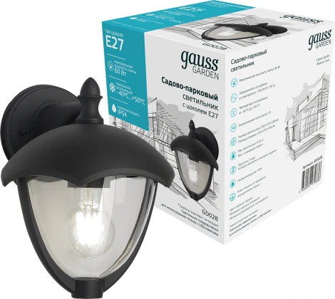 Настенный фонарь уличный Gauss Aura GD028 (220V, IP54)