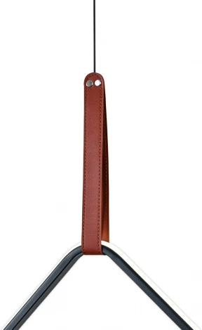 Подвесной светодиодный светильник Escada Alliance 10296/1LED Black 34Вт, кожа/металл/силикон, черный (220V, на проводе)