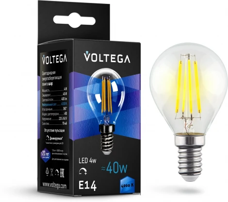 Лампочка светодиодная Voltega Globe dim 5W 8465