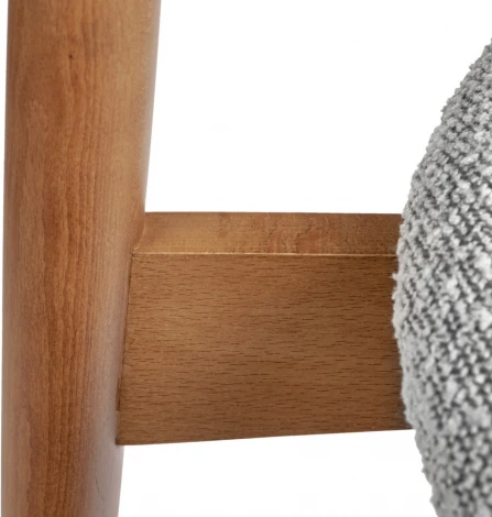 Стул Bradex Home Lucas светло-серый букле с ножками цвета орех (RF 0547)