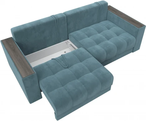 Диван прямой с декором Лига-049 НПБ Лига Диванов (Велюр) арт.128388