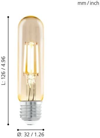 Лампочка светодиодная филаментная E27 3,5W 220V 220 lm 2200K белое теплое свечение Eglo Lm_led_e27 11554