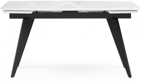 Стол стеклянный Элис 140(200)х80 белый / черный 516554 Woodville