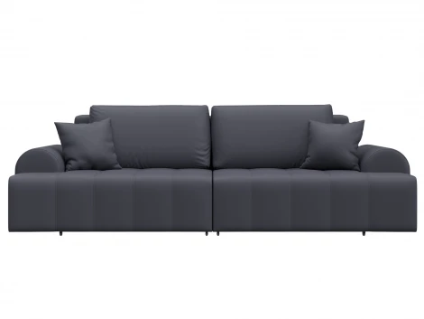 Диван прямой Лига-080 (ДСП/Пластик/Экокожа/Серый) Лига Диванов 131123