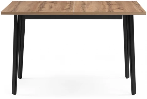 Стол деревянный Денвер Лофт 120 25 мм дуб вотан / матовый черный 506947 Woodville