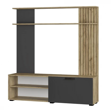 Стенка в гостиную БТС Мишель 1 ГС-05, Крафт;графит