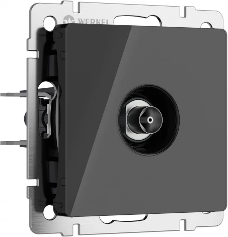 ТВ-розетка оконечная (черный акрил) Werkel W1183048 (a064047)