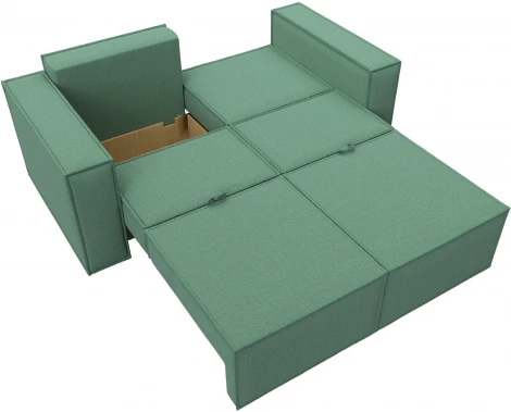 Диван прямой Куба мини (Зеленый/Рогожка) Лига Диванов арт.121893