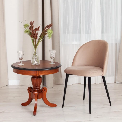 Стул MONRO (mod. 710) / 1 шт. в упаковке (Ткань,Металл /Бежевый,Черный)