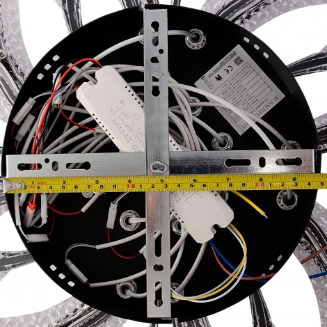 Потолочная люстра светодиодная с пультом ДУ 176W, черный, LED Natali Kovaltseva Fortuna LED LAMPS 81107/7C