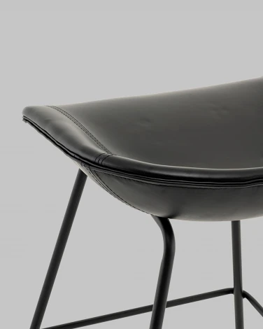 Стул полубарный Фуриоса экокожа чёрный Stool Group арт.УТ000041270