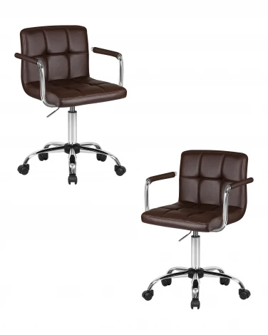Набор 2 шт Офисное кресло для персонала DOBRIN TERRY (коричневый)