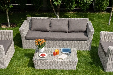 Журнальный столик из искусственного ротанга, цвет бежевый 4SIS Капучино YH-S4133W beige