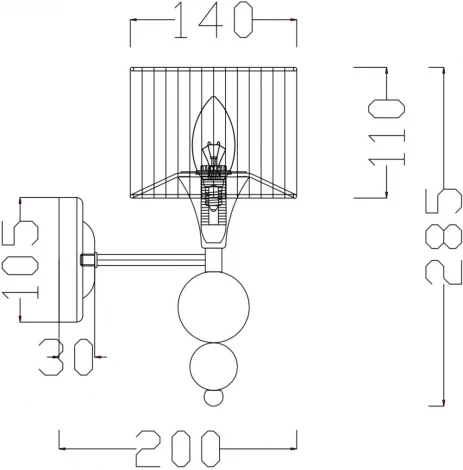 Бра Freya Lauren FR5093WL-01CH (220V)