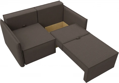 Диван прямой Либерти мини (Коричневый/Рогожка) Лига Диванов арт.121913