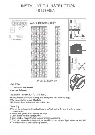 Настенный светильник Newport 10120 10126+6/A (220V, хрусталь)