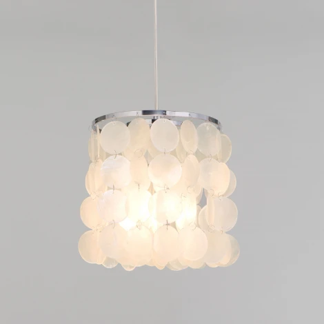 Подвесной светильник с перламутром Eurosvet Sandra 60185/1 (220V, на проводе, круглые)