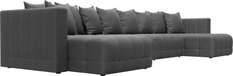 Диван П-образный Лига-052 НПБ Лонг Лига Диванов (Замша) арт.128860