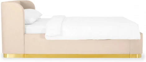 Кровать Vibe 1600 ОГОГО (арт.748481), (Ткань,Шенилл/Бежевый)