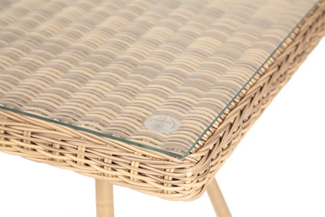 Стол плетеный из искусственного ротанга, цвет соломенный 4SIS Айриш YH-T4428G