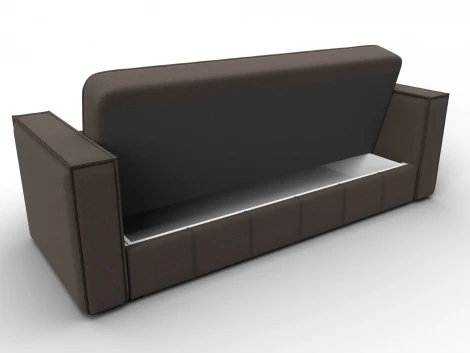 Диван-книжка Лига-068 (ДВП,Дерево/Пластик/Рогожка/Коричневый) Лига Диванов 129831