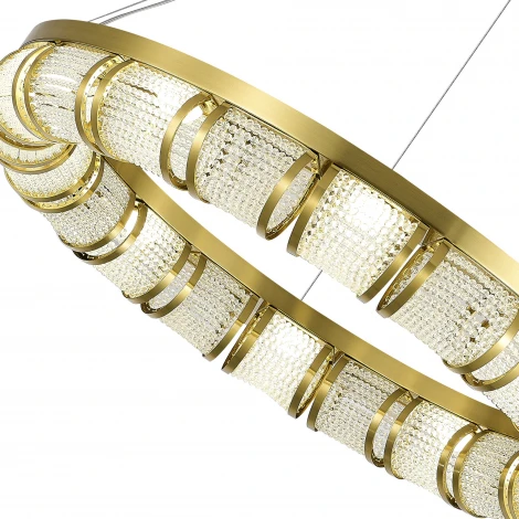 Подвесной светильник ST Luce Esme SL6011.303.01 Латунь/Прозрачный LED 1*50W (220V, на тросе, круглые)