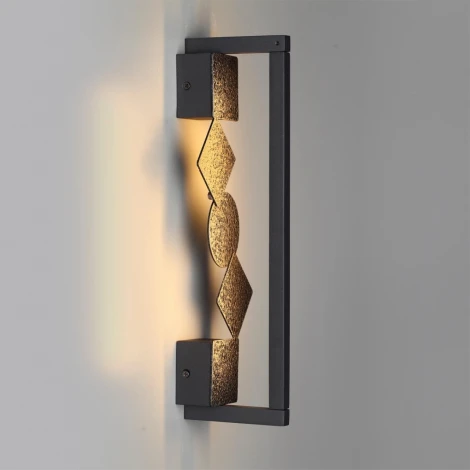 Настенный светильник Odeon Light Geos 6692/7WL HIGHTECH черный/фактура crack ice/металл/акрил поворотный IP20 LED 7W 184Лм 3000K (220V)