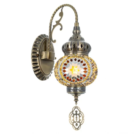 Бра ковка с подвесками Citilux Каир Мозайка янтарь CL419315