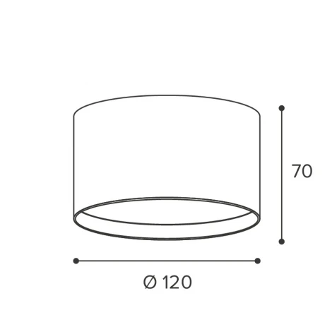 Потолочный светильник Wolta Basic WSL/GX70-01W под лампу GX70 белый