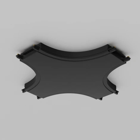 Коннектор питания X-образный Radity черный (магнитный) Maytoni Technical TRA084CX-11B