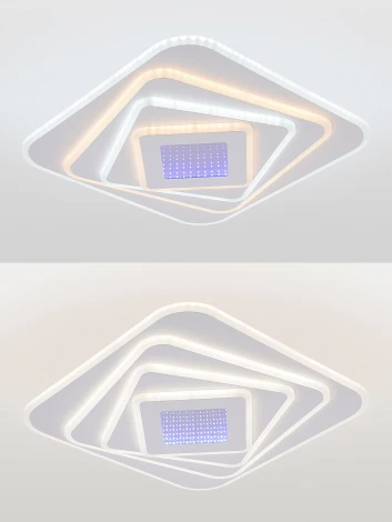 Потолочная люстра светодиодная с пультом ДУ 80W, белый, LED Natali Kovaltseva Palace LED LAMPS 81112/4C