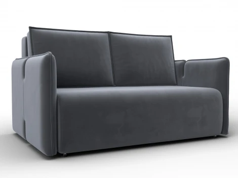 Диван прямой Лига-117 (ЛДСП,Брус,Фанера,Велюр/Серый) Лига Диванов 137012