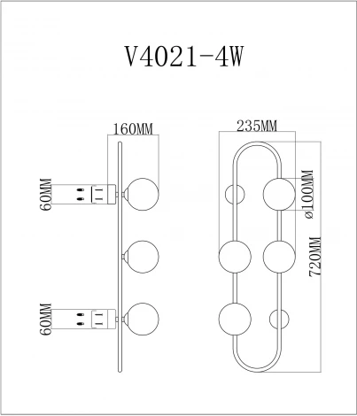Бра Moderli Krona V4021-4W