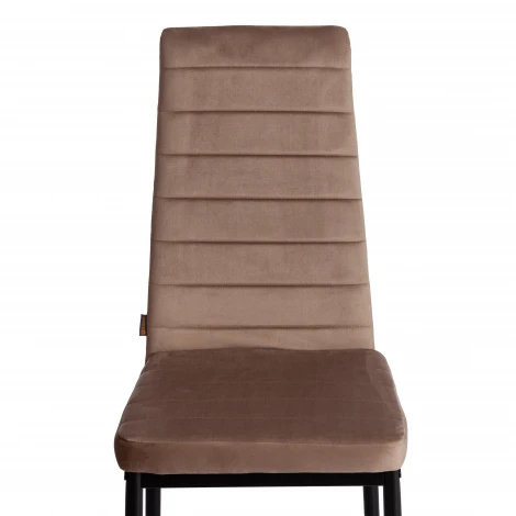 Стул Easy/Изи (мод. JSC02-1)/1 шт. в упаковке металл, флок, 41х52х96см, бежевый HLR8/черный Tetchair 24599