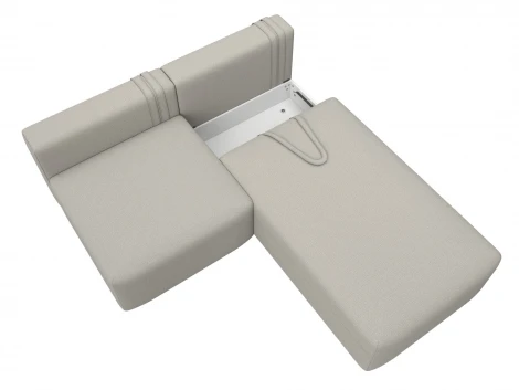 Диван угловой модульный Лига-060 НПБ угол универсальный (ЛДСП,Брус,Фанера/Пластик/Рогожка/Бежевый) Лига Диванов 129713