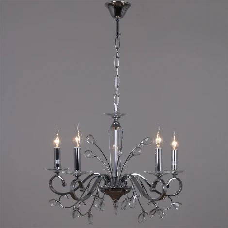 Подвесная люстра Reluce 08252-0.4-05 CR (220V, на цепи, подсвечник, свеча)