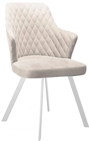 Стул DikLine 345 C103 крем, ножки белые арт.00-00076163